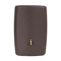 Depósito de agua pluvial símil ratán de 300 litros con filtro incluido - mocca