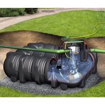 Graf - Depósito para agua pack garden confort 1.500 l - negro