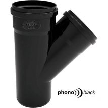 Braga 45° ad innesto in pvc con guarnizione serie phono black ø100 nicoll