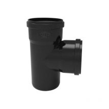 Braga ridotta 87° ad innesto in pvc con guarnizione serie phono black ø100/100 nicoll