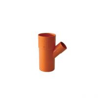 Senza - derivazioni 45° ridotte in pvc rosso Diam. 125 x 40