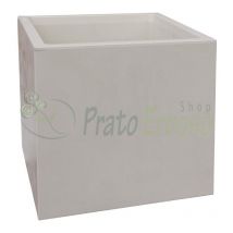 Millennium - Vase cube 25 cm perle - Deroma