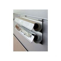 Dérouleur aluminium 2 niveaux - Décor : Argent - Largeur : 200 mm - Hauteur : 137 mm - Profondeur : 70 mm - Matériau : Aluminium - Finition : Anodisé