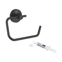 Grohe - Dérouleur de papier mural wc Start noir mat + colle QuickGlue