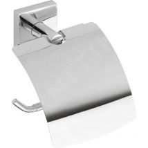 Bemeta - Sapho x-square - Porte-rouleau toilette avec couvercle, chrome XQ700