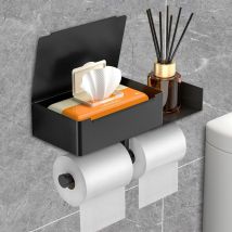 Longziming - Derouleur Papier Toilette Murale,Porte Rouleau Papier Toilette e avec boîte à mouchoirs,Porte Papier Toilette sur piedSupport Papier