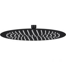 Derw Max - Großer Regenduschkopf (30 X 30 Cm), 12 Zoll Edelstahl Runder Brausekopf, Selbstreinigend, Schwarz