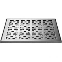 SNQ - Desagüe de ducha cuadrado cepillado, desagüe de suelo de acero inoxidable con rejilla extraíble, filtro de pelo, desagüe de ducha de baño, tapa