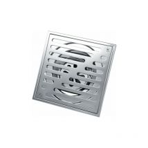 Desagüe de piso cuadrado de acero inoxidable antiolor para baño, desagüe para ducha, gran calibre (150 x 150 mm)
