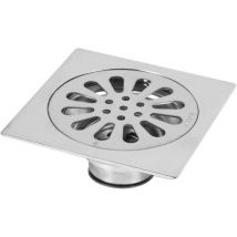 Ineasicer - Desagüe de suelo con tapa extraíble, desagüe de ducha cuadrado de acero inoxidable de 100100 mm, lavabo de ducha
