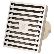 Lycxames - Desagüe de suelo inodoro, desagüe de suelo de acero inoxidable con filtro, para baño y jardín - 10 x 10 cm