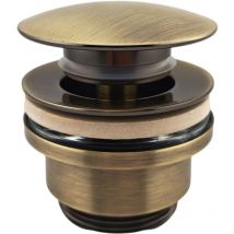 Tecom - Desagüe clic-clac redondo estándar en bronce cepillado Damast 18216 Bronce