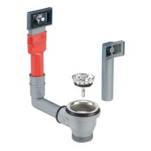 Lira - Cesta de residuos con desbordamiento rectangular, diámetro 60mm