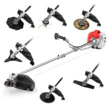 Greencut - Freischneider GGT650X-7, 65cc-Motor, 4,9 ps, 6 Aufsätze in 1, mit 2 Nylonfadenköpfen und 5 Scheiben, mit Sicherheitsgurt