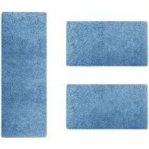 Karat - Descente de lit Barcelona Bleu clair 1 tapis 80 x 300 cm + 2 tapis 80 x 150 cm