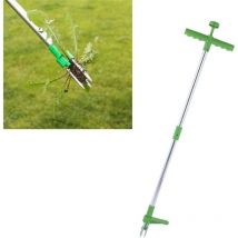 DéSherbeur Debout, Extracteur De Mauvaises Herbes Portable avec 3 Griffes à Long Manche Tueur De Racines De Pelouse De Jardin Outil De Suppression De