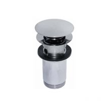 Design Ablaufgarnitur Push Open Ablauf Ventil Push Up rund für Waschtisch chrom 1 1/4''