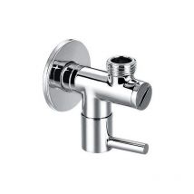 Design Eckventil 1/2' mit 3/8' Anschluss in Chrom mit Filter