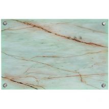 Design-Glas-Memoboard Marble 20 x 60 cm