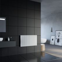 Design Heizkörper Röhren 600x1003mm Doppellagig Badezimmer/Wohnraum Seitenanschluss Weiß Badheizkörper Radiator