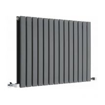 Milano - Design Heizkörper Horizontal Doppellagig Anthrazit 635mm x 980mm 1338W - Delta