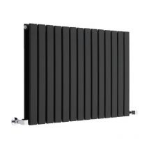 Delta - Design Heizkörper (Horizontal) 635mm x 980mm (Doppellagig) in Schwarz - Hudson Reed
