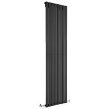Delta - Design Heizkörper (Vertikal) 1780mm x 560mm (Einlagig) in Schwarz - Hudson Reed