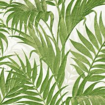 Arthouse - Design id Grace Tropical Wallpaper Palm Leaf Green White Textured Paste The Wall