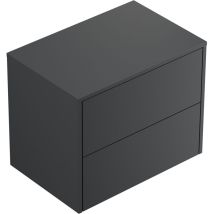 Design Nachttisch Concepto L 60cm Hängend, 2 Pushauszüge Grafit