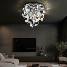 Design plafoniera soggiorno camera da letto illuminazione lampada a sospensione cromo argento Reality R60895031
