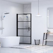 Porte de douche Verre trempé 81x195 cm Noir