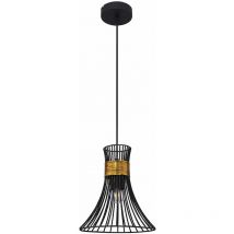 Design soffitto pendolo lampada a sospensione lampada aste in metallo oro-nero a forma di cono