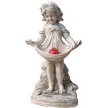 Design Toscano - KY30467 Scultura Il Ricco Grembiule di Abigail, Pietra Antica, 23x26.5x49.5 cm