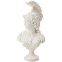 Design Toscano - Minerva, dea Romana della Saggezza: Busto scolpito in Marmo-Resina Sintetico