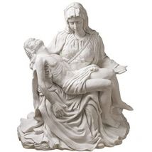 PD1903 Statua in Marmo Sintetico la Pietà, Grande, Bianco - Design Toscano