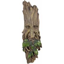 Design Toscano Wilhelm L'Uomo Dei Boschi Sussurante Scultura Da Parete, Poliresina, A Colori, 38 Cm