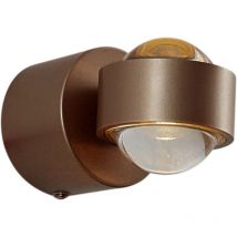 Design Wall Lamp Dark Bronze incl. led IP44 - Lens