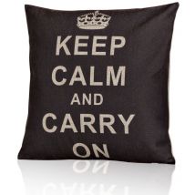 Designer Coussin de Banc Shabby Saying Keep Calm Coussin de Garnissage Vintage