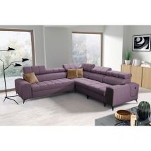 Designer-Ecksofa mit Schlaffunktion und Bar greco iii Avra Violett Rechts