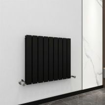 Mcc Direct - 600 x 612mm Double Designer Flat Panel Central Heating Radiator matt black
