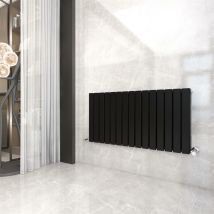 Mcc Direct - 600 x 1020mm Double Designer Flat Panel Central Heating Radiator matt black