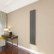 Flat Panel Radiators 1600x272mm Central Heating Rads Single Vertical Desinger Anthracite