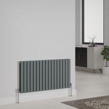 NRG - Designer Radiator Flat Panel Central Heating Rads Horizontal Double 600x1156mm Anthracite