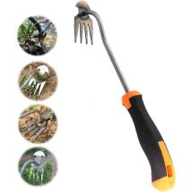 Longziming - Desmalezadora de jardín, herramienta manual para desmalezar, de acero inoxidable, manual, para decoración de jardín al aire libre