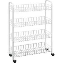 Metaltex - Desserte de salle de bain/cuisine Snello 84x56cm Acier Blanc