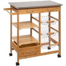 5five Simply Smart - Desserte grand modèle tiroirs paniers bambou - 5five