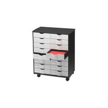 Paperflow - Desserte mobile 16 tiroirs