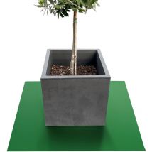 Dessous de plat pour pots de fleurs à bord biseauté Majesty Vert 90 x 90 cm