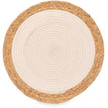 Dessous de plat San Ignacio tissu spirale sparte blanc collection kinvara