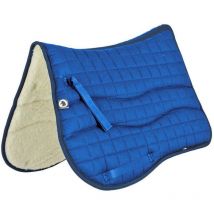 Bleu Royal - Sous-siège rectangulaire avec extérieur en coton matelassé à carreaux et intérieur en pure laine vierge